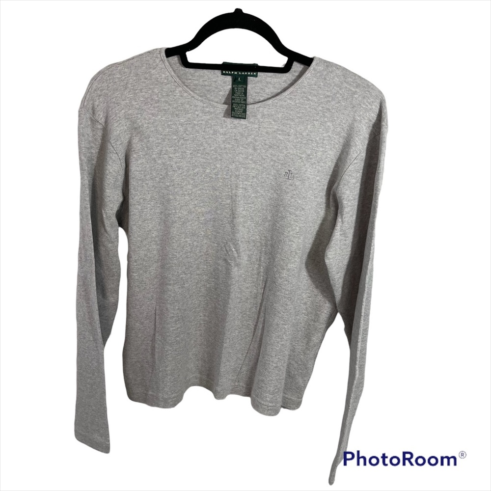 Lauren Ralph Lauren - Grey Shirt  Size Large - Shirt Top